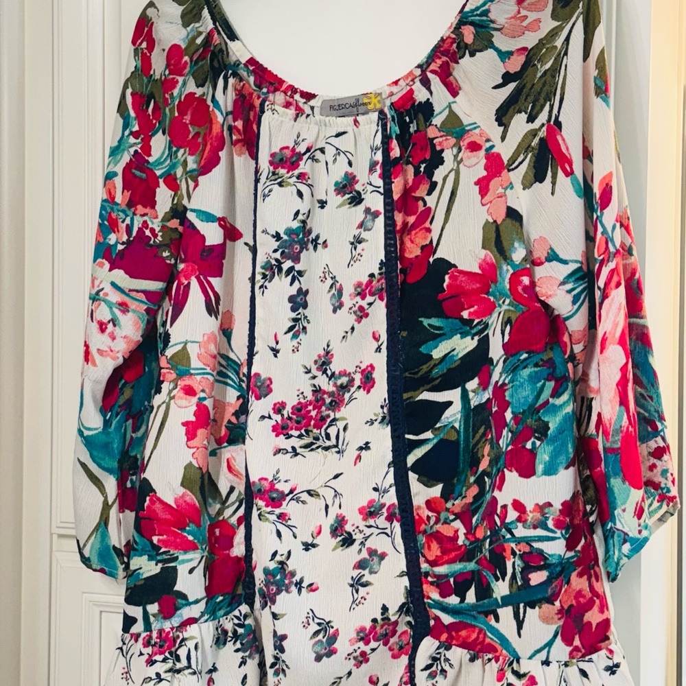 Vibrant Floral Women's Blouse